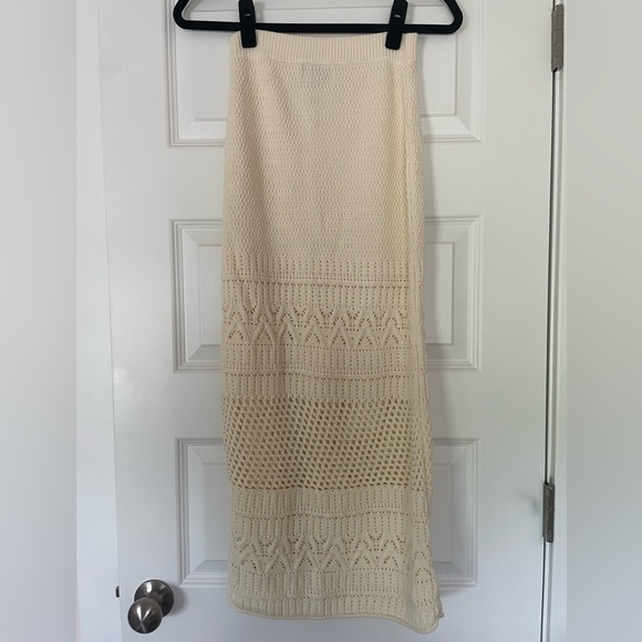 American Eagle Knit Slit Midi Skirt, Cotton, medium - Picture 5 of 9